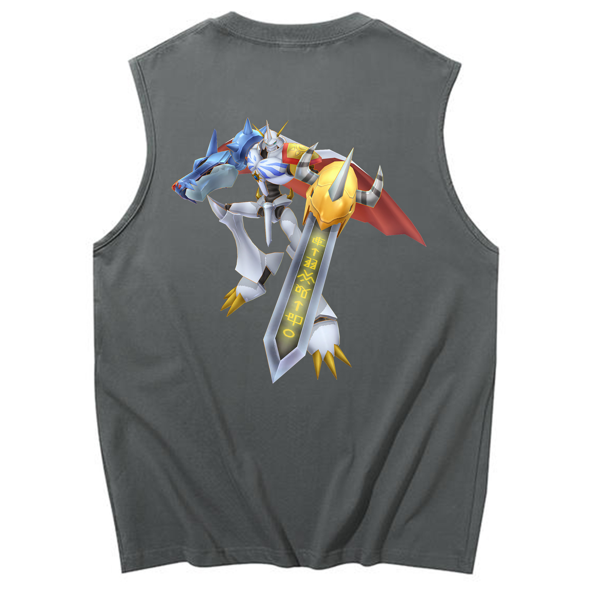 （画像用） Digimon デジタルモンスター/デジモン コットン100％タンクトップ（背面プリント）